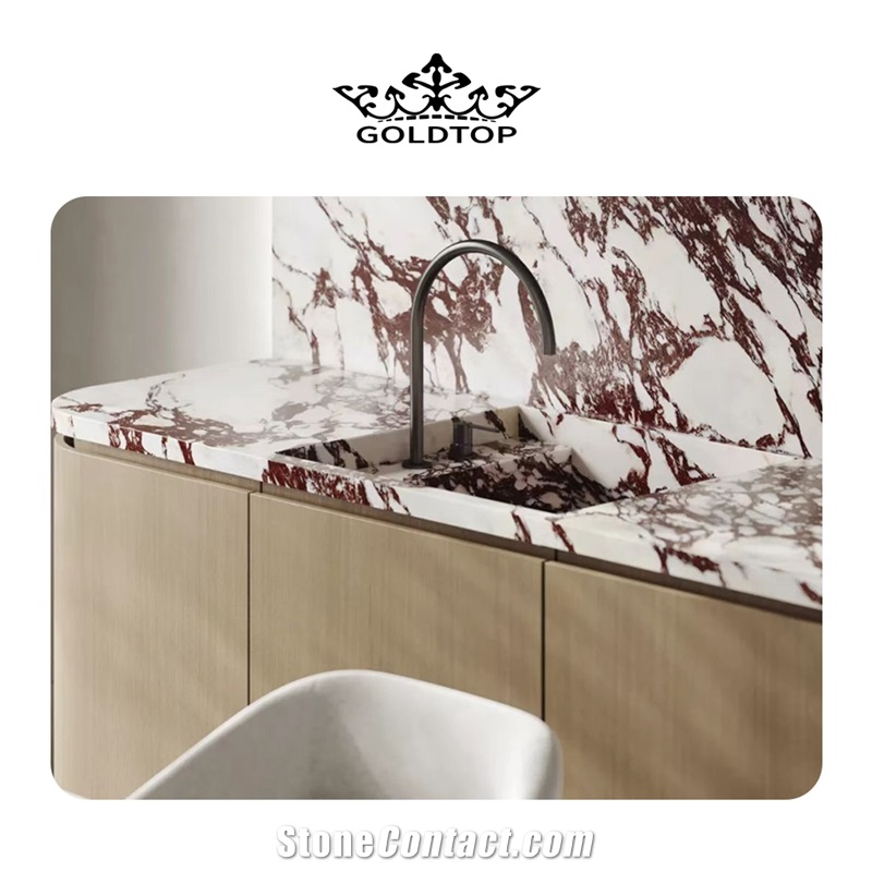 Chinese Factory Calacatta Viola Marble Stairs