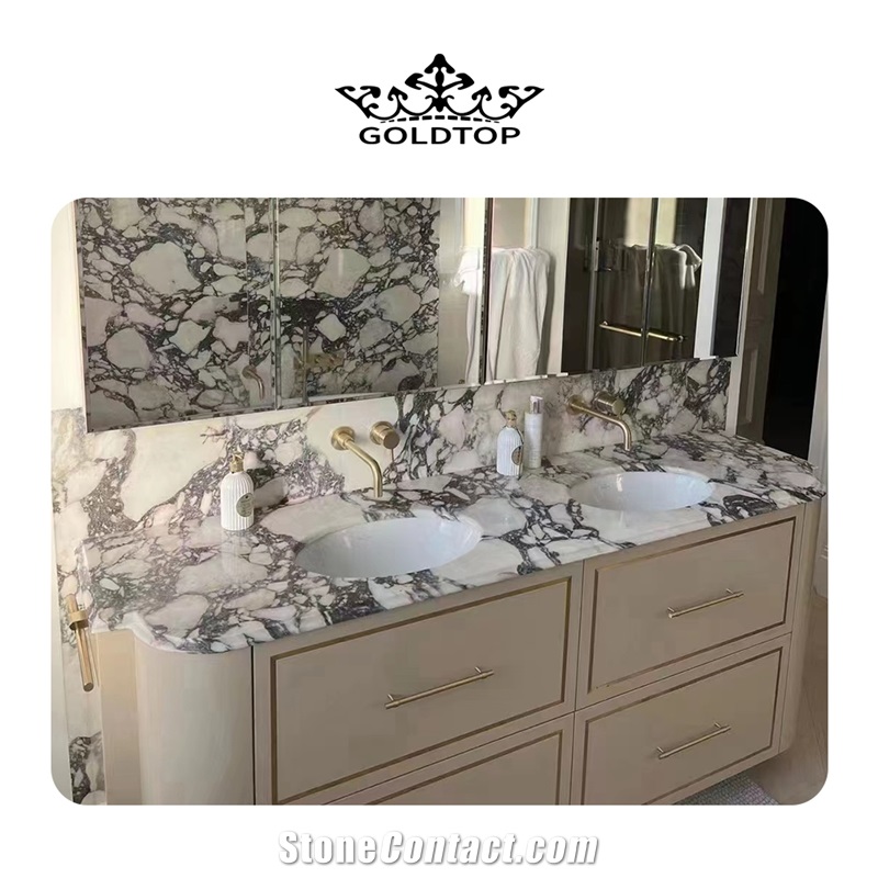 Chinese Factory Calacatta Viola Marble Stairs