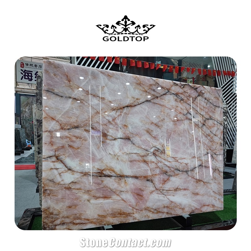 Crystal Pink Quartzite Tile & Slabs On Sale