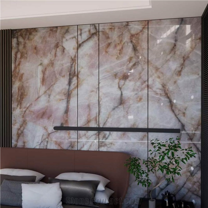 Crystal Pink Quartzite Tile & Slabs On Sale