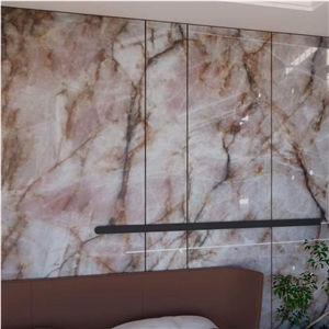 Crystal Pink Quartzite Tile & Slabs On Sale