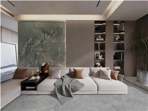 Decoration Preferred Vivid Green Quartzite Slabs For Wall