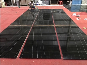 GOLDTOP ODM/OEM Excellent Lauren Black Gold Marble Slab