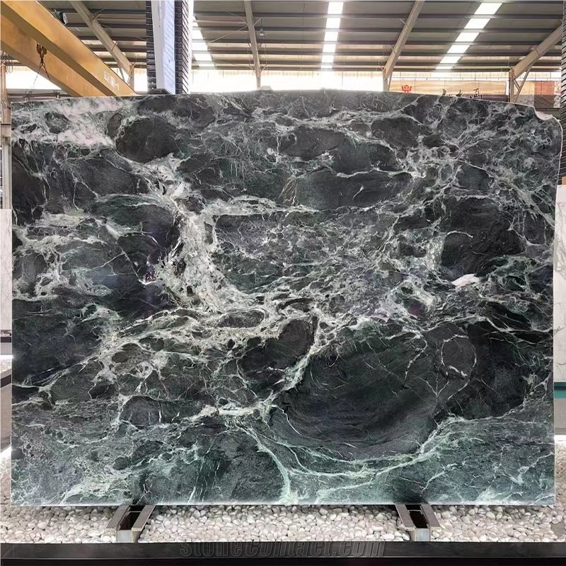 GOLDTOP ODM/OEM Prada Green Marble Slab