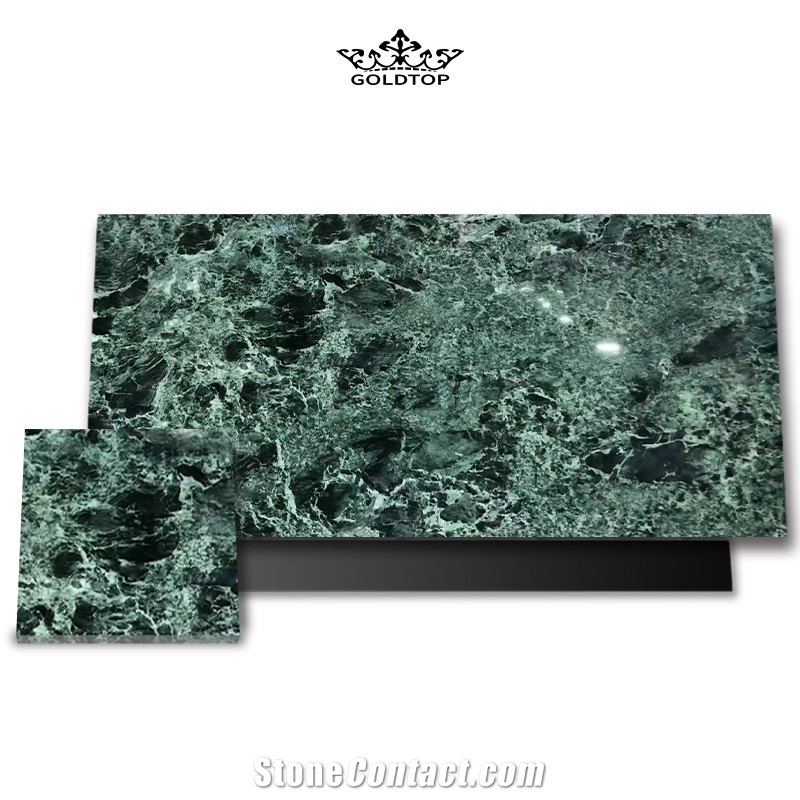 GOLDTOP ODM/OEM Prada Green Marble Slab