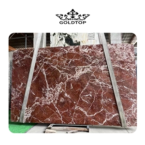 GOLDTOP ODM/OEM Rosso Lepanto Marble Slab