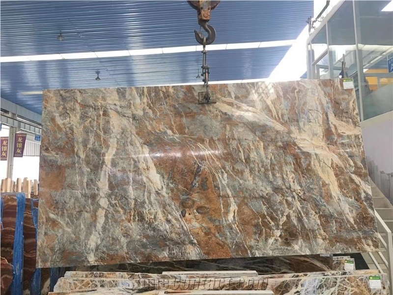 GOLDTOP OEM/ODM Blue Jeans Marble Polished Tiles