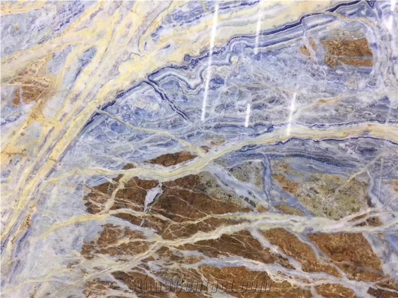 GOLDTOP OEM/ODM Blue Jeans Marble Polished Tiles