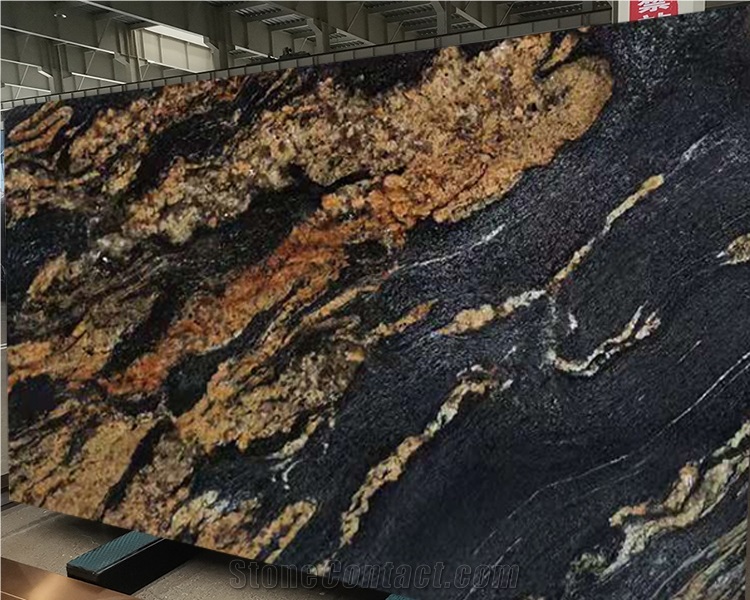 GOLDTOP OEM/ODM Magma Gold Brazilian Granite Polished Tiles