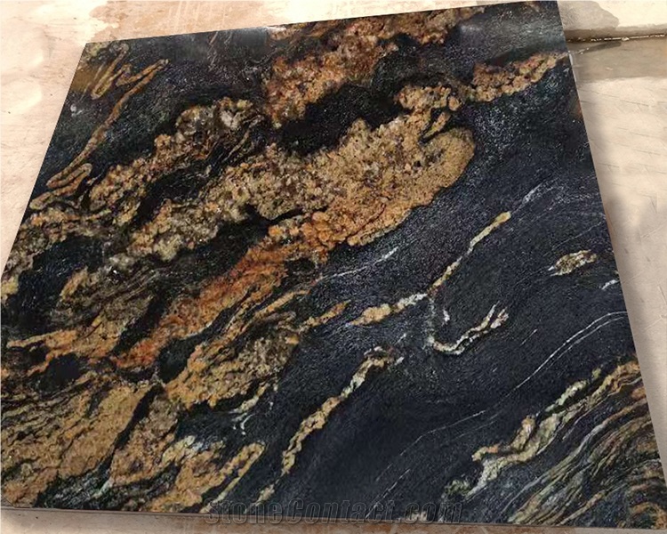GOLDTOP OEM/ODM Magma Gold Brazilian Granite Polished Tiles