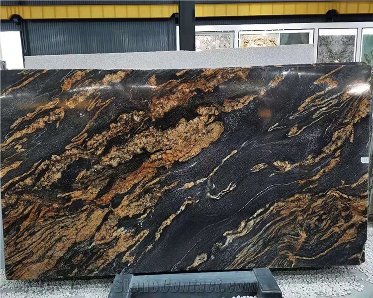 GOLDTOP OEM/ODM Magma Gold Brazilian Granite Polished Tiles