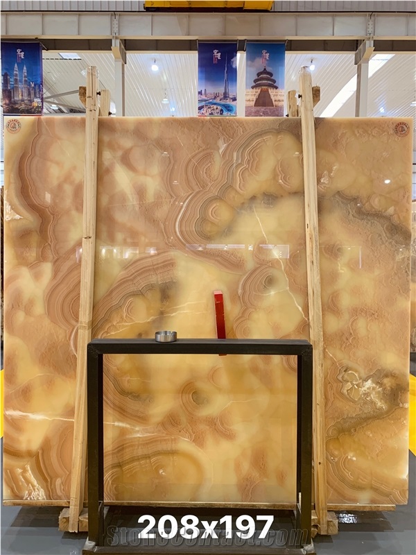 GOLDTOP OEM/ODM Orange Onyx Polished Tiles