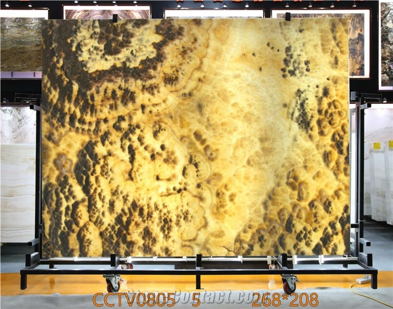 GOLDTOP OEM/ODM Orange Onyx Polished Tiles