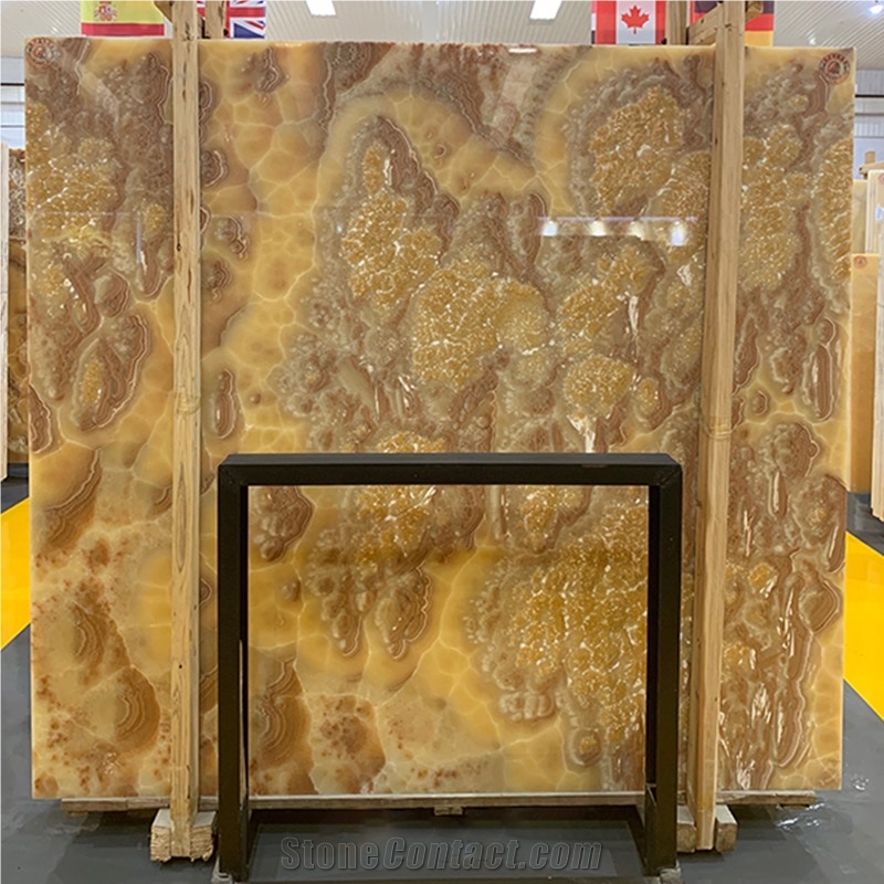 GOLDTOP OEM/ODM Orange Onyx Polished Tiles
