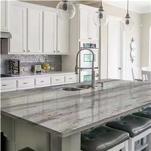 Good Color With White Vein Fantasy Brownn Marble Slabs