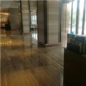 Good Wood Vein Coffee Grain Marble For Floor
