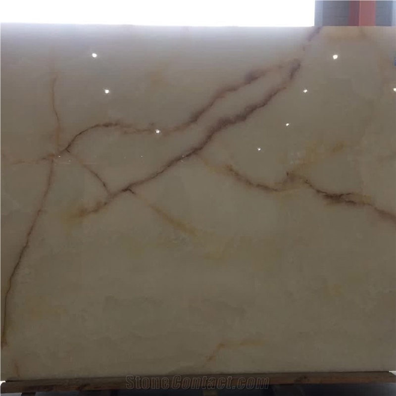 Gorgeous Snow White Onyx Tiles & Slabs For Bathroom Wall
