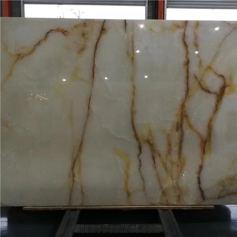 Gorgeous Snow White Onyx Tiles & Slabs For Bathroom Wall