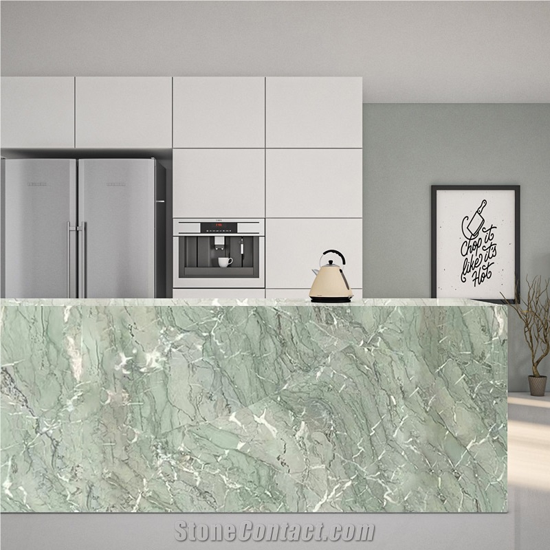 HIGH QUALITY GREEN MARBLE SLABS CLEAR WALL FLOOR TILES