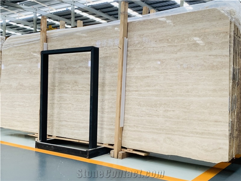 Hot Sale Beige White Travertine Slabs For Floor