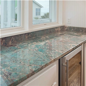 Jungle Style Amozonite Granite Polished Tiles Slabs