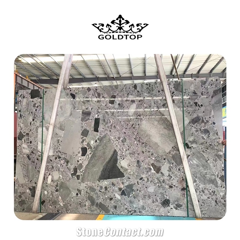 Modern Style Natural Conglomerates Slabs For Bathroom