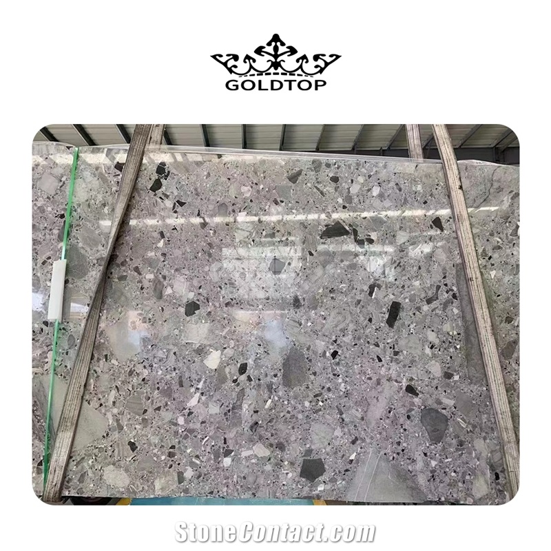 Modern Style Natural Conglomerates Slabs For Bathroom