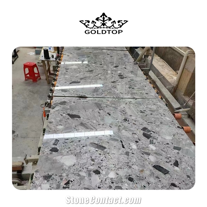 Modern Style Natural Conglomerates Slabs For Bathroom