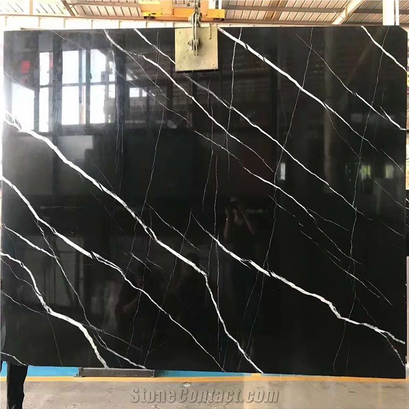 Polished Black Marquina For Coffee Table