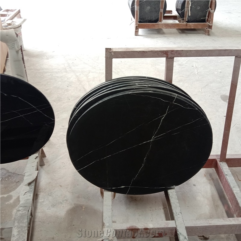 Polished Black Marquina For Coffee Table