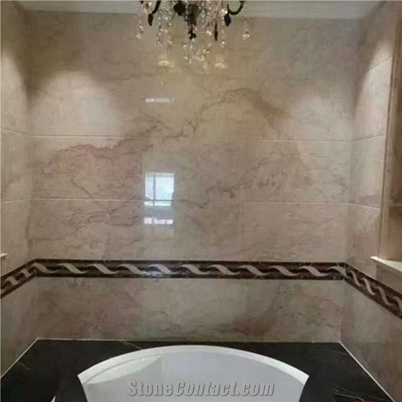 POLISHED SLABS TILES MARBLE CREAM ROSE MARBLE