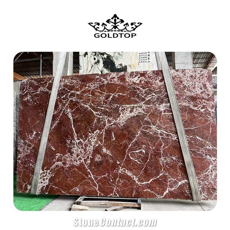 RED MARBLE SLAB, POLISHED Rosso Levanto Marble