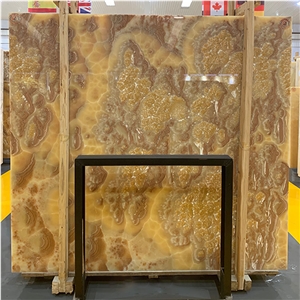 Tree Rings Pattern Natural Orange Onyx Slabs