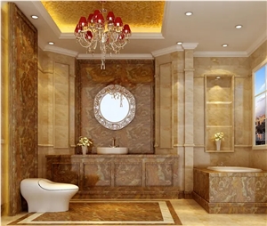Use For Villa Tiger Onyx Slabs For Bathroom