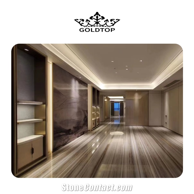 Wholesale Decorative Stone Crystal Wood Grain Marble Slabs