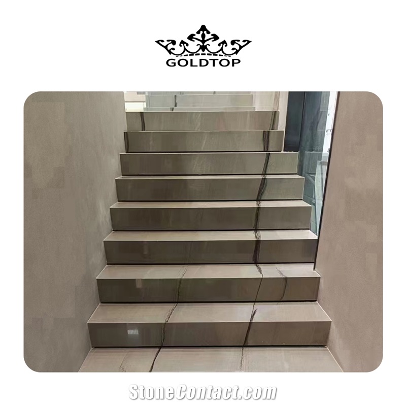 Wonderful Line White Slabs & Tiles For Floor Stair