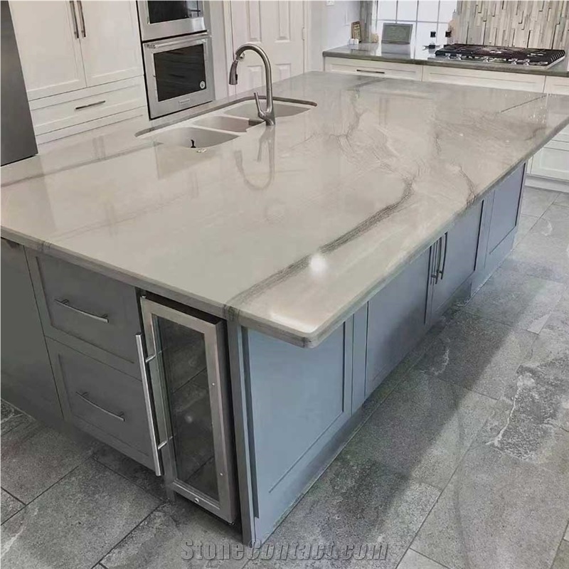 Wonderful Line White Slabs & Tiles For Floor Stair