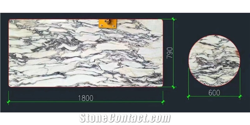 Italy Breccia Violetta Purple Natural Marble Reception Table
