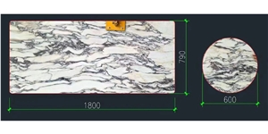 Italy Breccia Violetta Purple Natural Marble Reception Table
