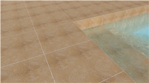Chablis Beige Limestone Bush Hammered Swimming Pool Pavers
