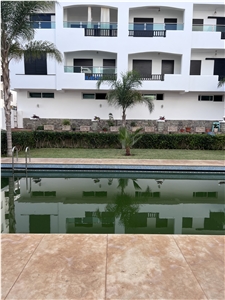 Chablis Beige Limestone Bush Hammered Swimming Pool Pavers