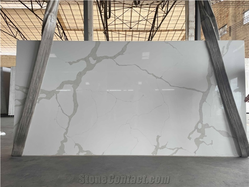 Bold Veining Calacatta Quartz Slabs Philippines Badan USA Selling NQ7207