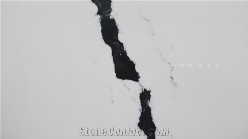 NQ0297 Badan White Calacatta Quartz Marble Look