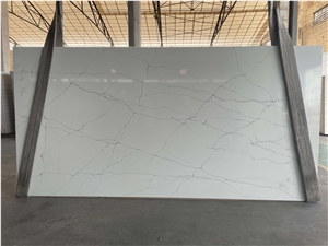 NQ8004 Calacatta Elle Slim Veining Super White Shade