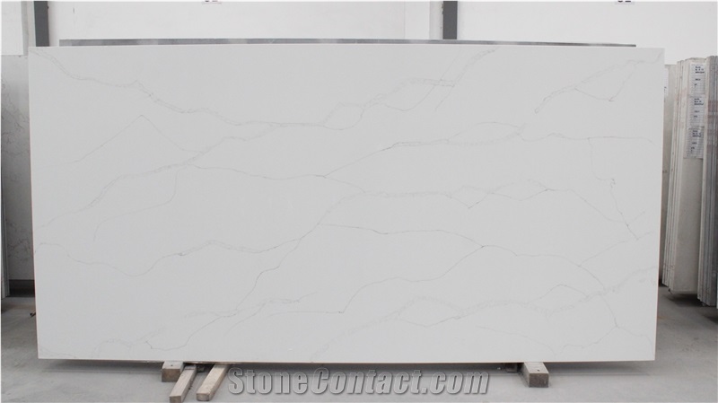 NQ9202 Super White Calacatta Quartz Slabs