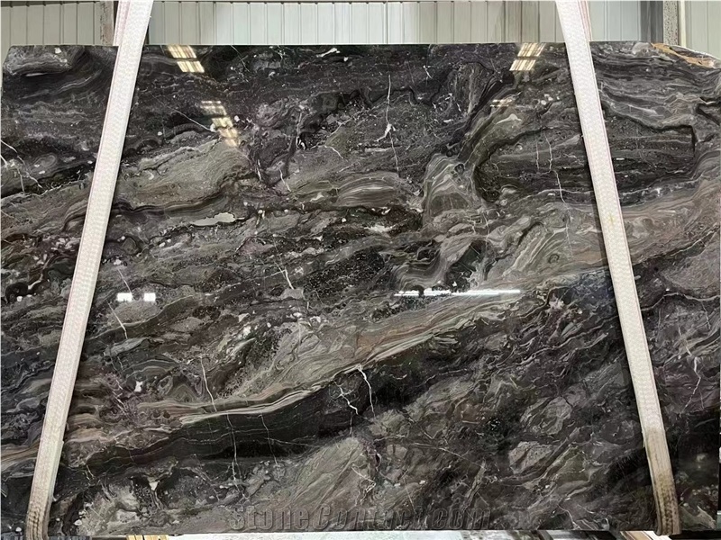 Arabescato Orobico Grigio Brown Marble Slab