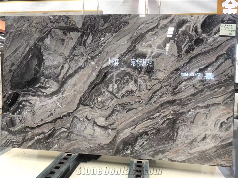 Arabescato Orobico Grigio Brown Marble Slab