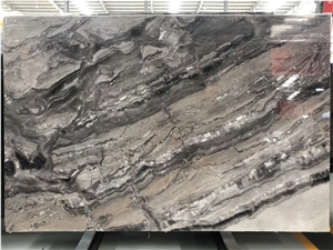Arabescato Orobico Grigio Brown Marble Slab