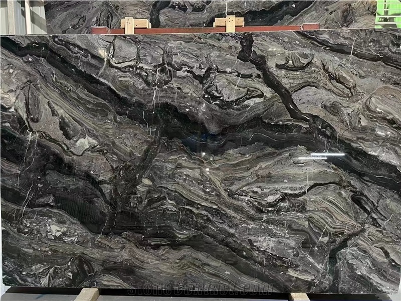 Arabescato Orobico Grigio Brown Marble Slab