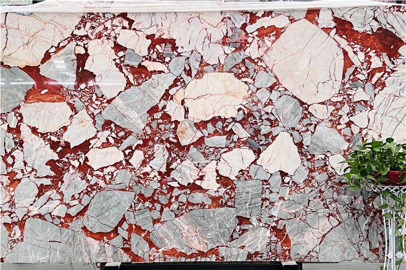 Carmen Rossa Queen Marble Slab